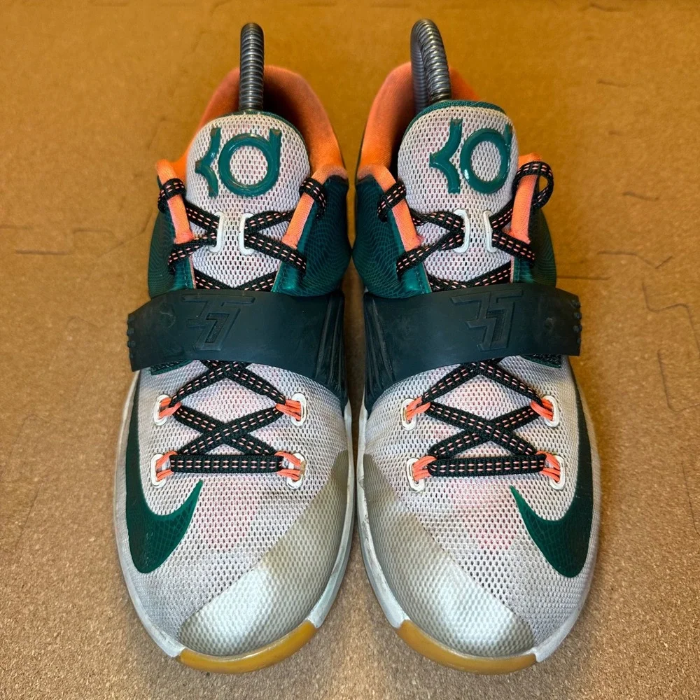 Nike KD 7 Easy Money Mystic Green Basketball‎ Shoes 669942-301 Kids 5Y